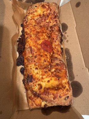Pepperoni garlic cheesy bread. The best!