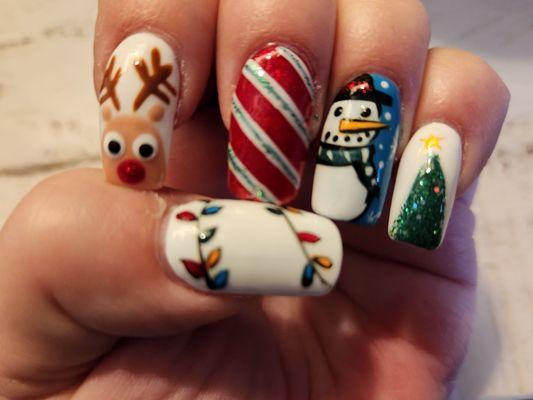 Hand painted nail designs by Serenity