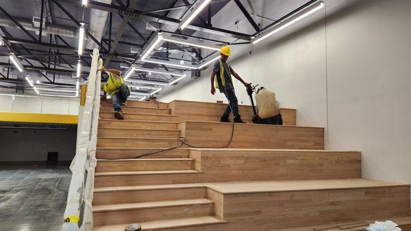 Stadium seating for a government contractor on Bragg