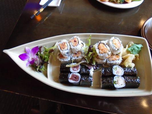 My selection of 3 different sushi rolls.