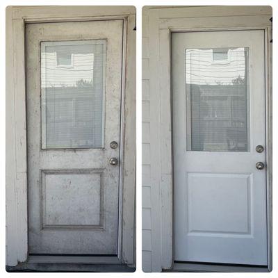 We made this door look brighter and more welcoming