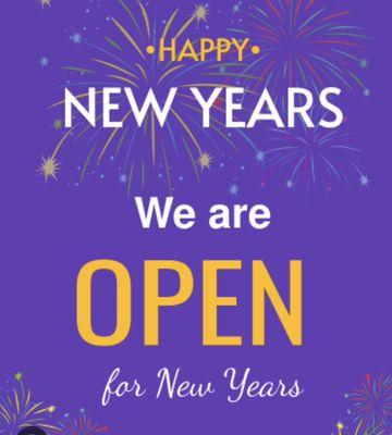 Happy New Year to all My Clients ! We're open New Year Day