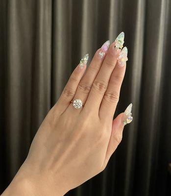 2.51 carat natural solitaire on ring size 3.25