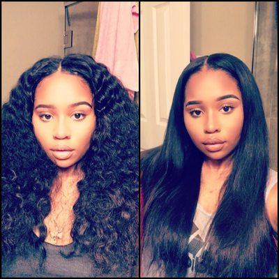 Happy Client!!!Traditional Sew in w/ closure. Achieved using 3 bundles and a closure from She's Happy Hair.