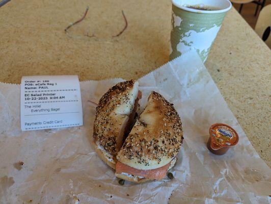 My Hillel and large coffee on a late October Sunday morning
