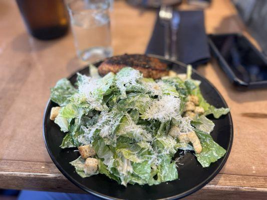 Salmon ceasar salad