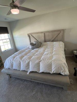 Ashley Brashland King bed with bench.