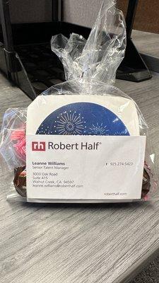 Cute treat bag for Administrative Professionals' Day.