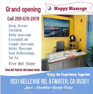 Our traditional full body massage in Atwater, CA
includes a combination of different massage therapies like
Swedish Massage,...