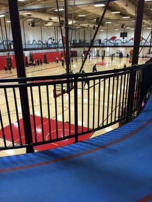 View from second floor indoor track
