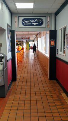 leaving into the Country Pride from the main entrance