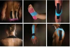 Therapeutic Taping: accelerates blood flow to increase oxygen available to fatigue muscle tissue. Also used for corrective posture.