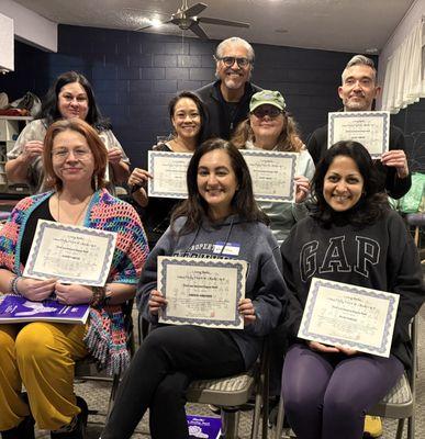 Usui Holy Fire Reiki III, RI and II Practitioner graduates, January 2025