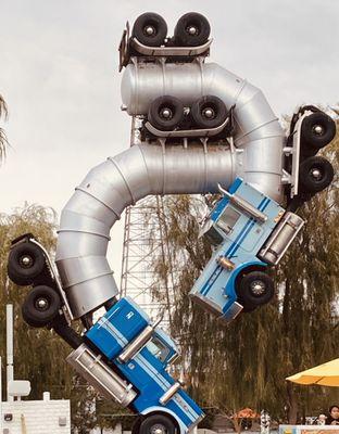 Truck landmark across the street