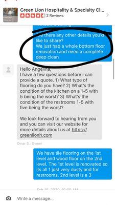 Green Lion Hospitality & Specialty Cleaning