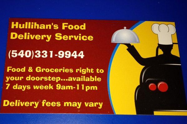 Hullihans Food Delivery Service