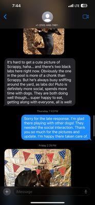 More messages of her LYING!!!