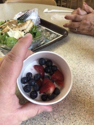 $2.00 Wendy's seasonal fruit cup. This is how it came. We bought 2.