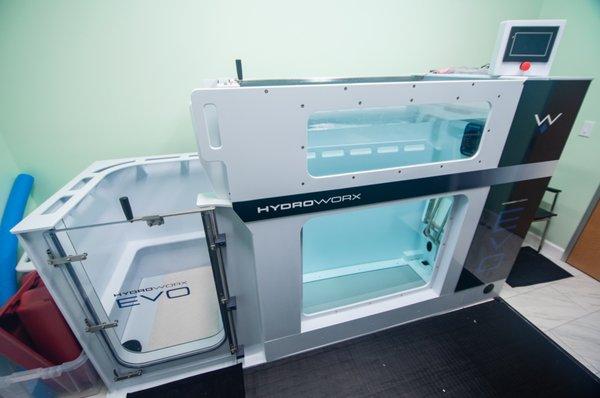 We offer aquatic therapy sessions in a private treatment room. We utilize the Hydroworx Evo for sessions.