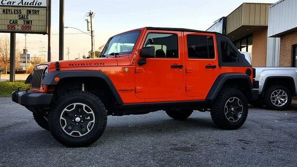 This brand new Jeep Rubicon added 2.5" of lift and sits perfect! Call today to price your new lift kit!