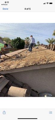 Our old horrific roof