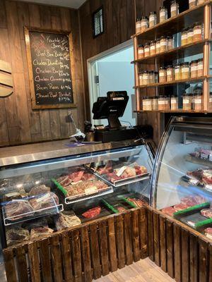 Grabbing some ribs and steak