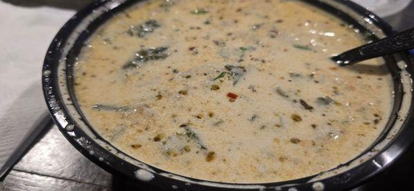 Soup was good and came with a breadstick.