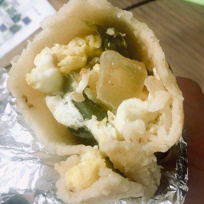 Cactus egg breakfast taco. Sooooo good