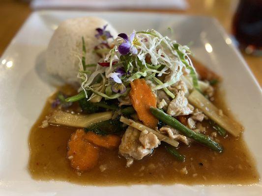 Basil pork with rice?