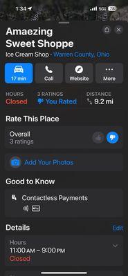 Wrong hours listed ?