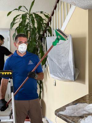 Jhon T. taking out the soot!