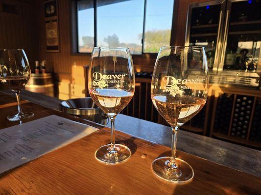 The new tasting room with a splash of sunshine.