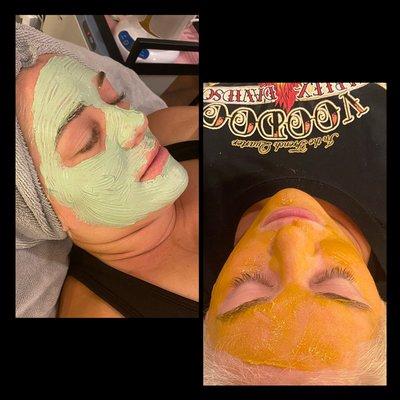 This is a Spooky Halloween Facial that I performed for a limited time.