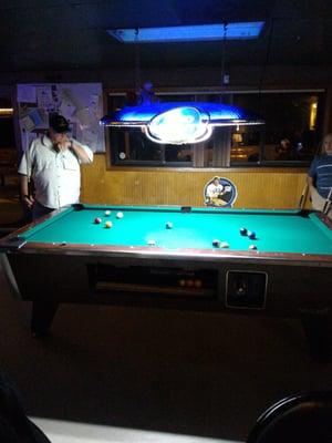 Friendly pool tournaments.