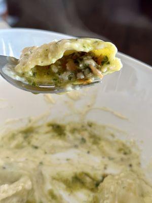 Wedding soup ravioli
