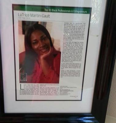 Article and Picture on LaTrice Martin-Gault, President at Save Your Properties, Inc. and The School of Financial Transformation