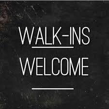 No appointment necessary!