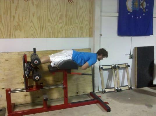 Client doing Back Extensions