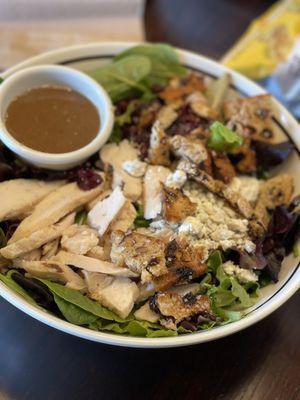 Harvest salad, they don't give free apple or chips anymore