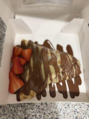 Strawberry crepe