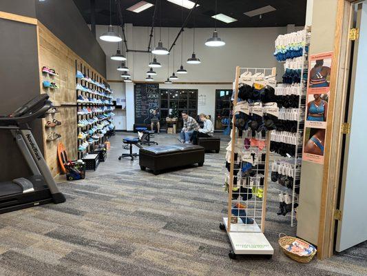 Back area, fitting rooms