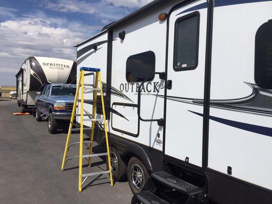 Fall winterization for RV's.