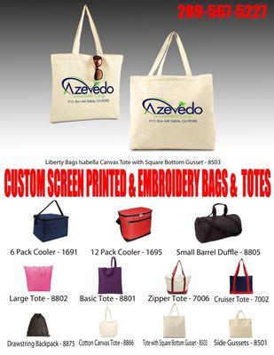 Screen Printed Tote/Bags