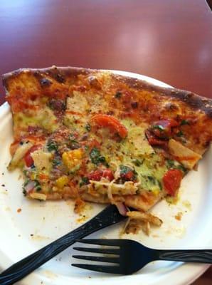 Pico de Gallo pizza- with an oddly authentic "gazpacho" sauce and heirloom tomatoes. Yum.