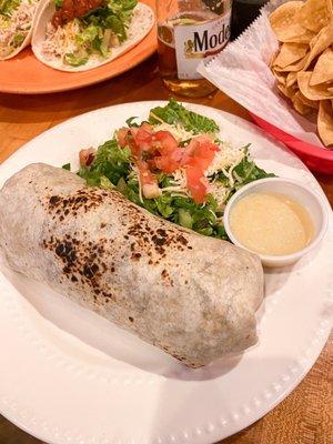Chicken asada burrito