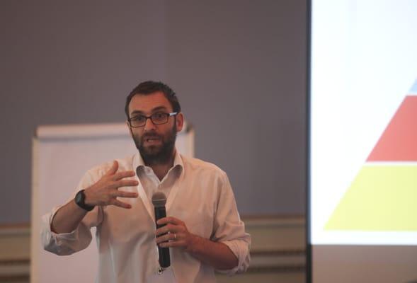 Pierre-Etienne facilitating a workshop