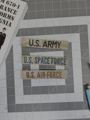 Tapes are embroidered in-house.