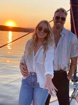 Gorgeous sunset proposal!!