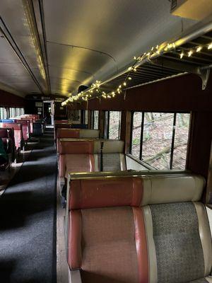 Interior of the enclosed carriage