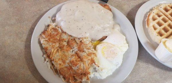 Chicken Fried Steak and Eggs